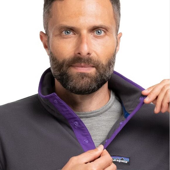 Patagonia Micro D Snap-T purple/grey fleece (M) - Picture 13 of 15